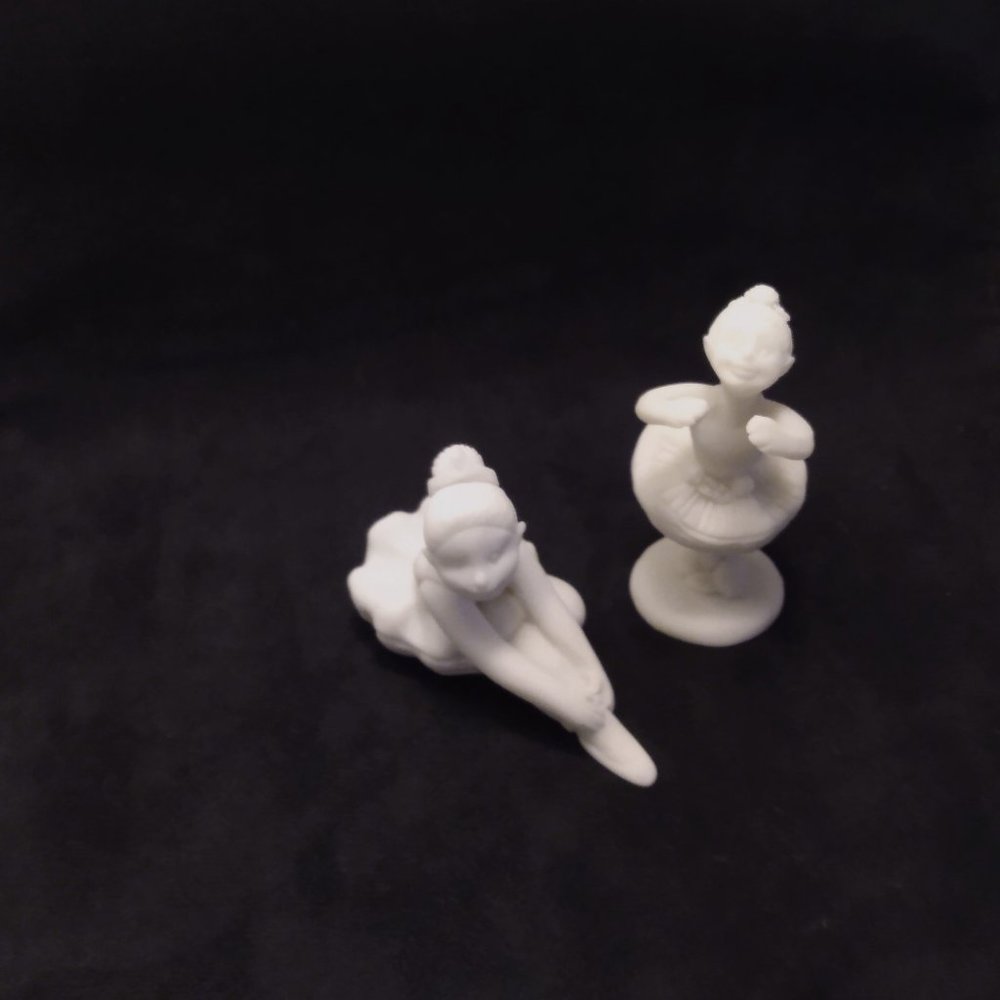 Two MELISSA & DOUG Ballerina Resin Figurines-Unfinished